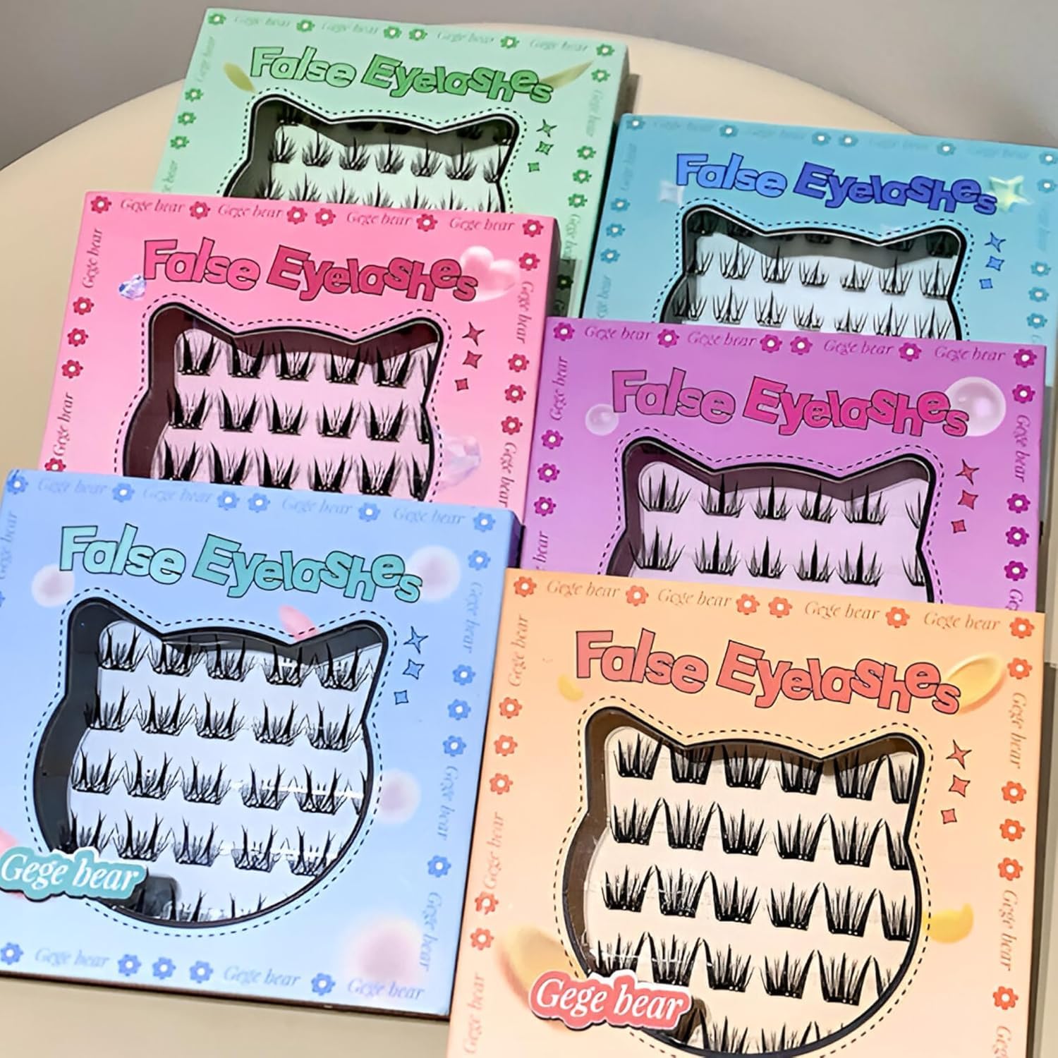 Gege Bear Glue Free Small Flakes Of False Eyelashes | Reusable & Eco-Friendly | No Glue Needed | Natural Curl & Volume | Ultra-Lightweight Comfort Wear | Self-Adhesive Eye Lashes | Cute Packaging with Cat Design | Perfect for Sensitive Eyes For Women (Style#02, 36pcs)-image-24