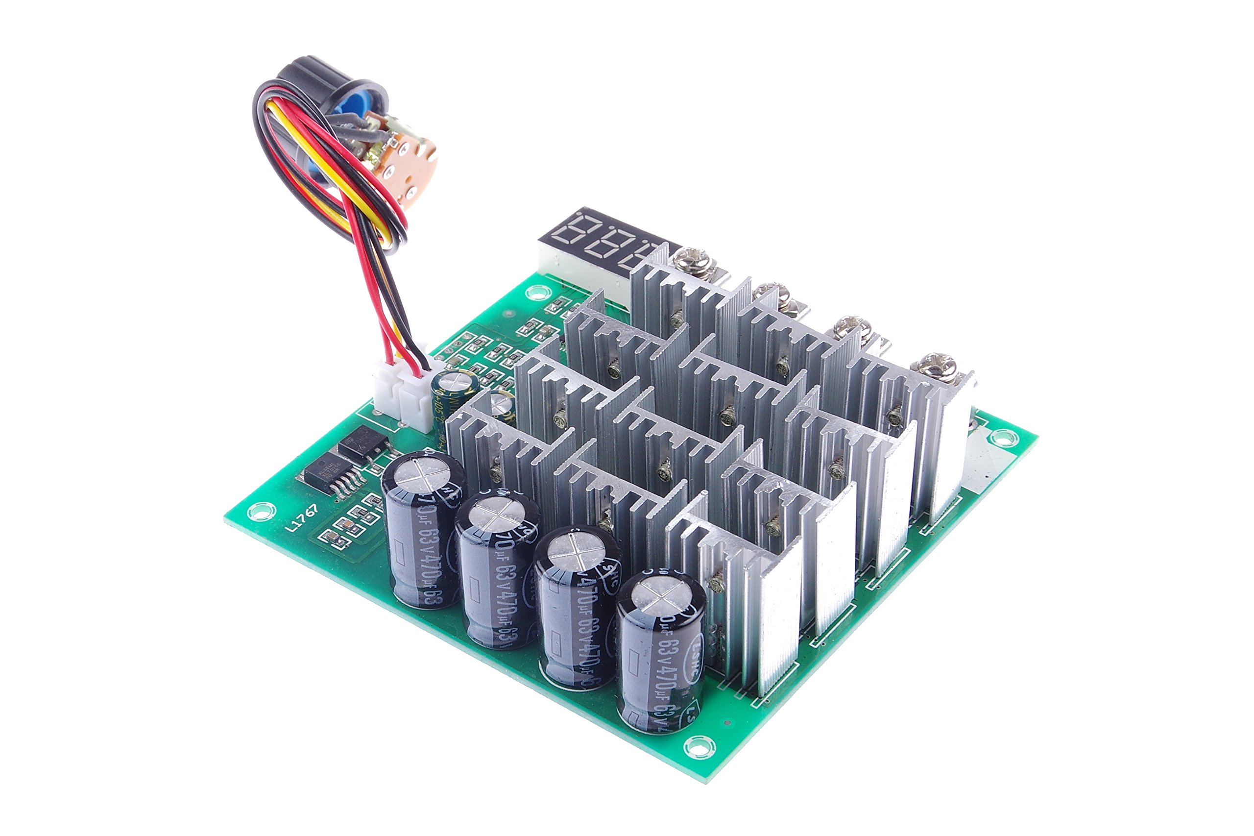 XINY 60A PWM DC Motor Speed Controller - 10-55V 3000W Forward/Reverse With Tachometer For Brush Motors - View #5
