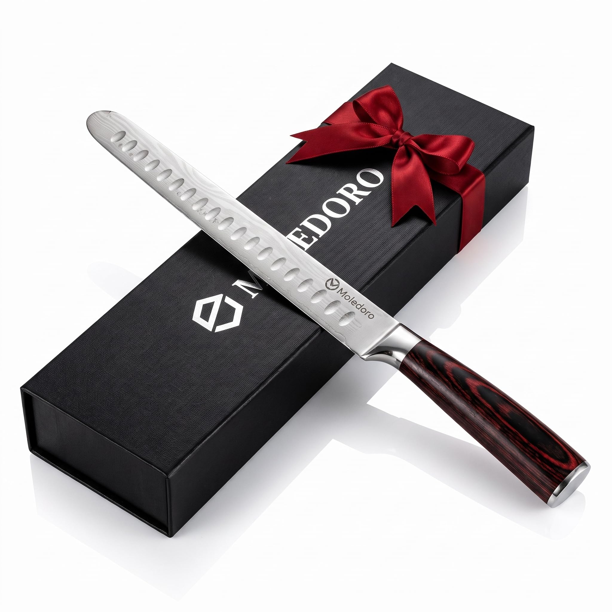 12-Inch Brisket Knife, Meat Slicing & Carving Knife, Granton Edge