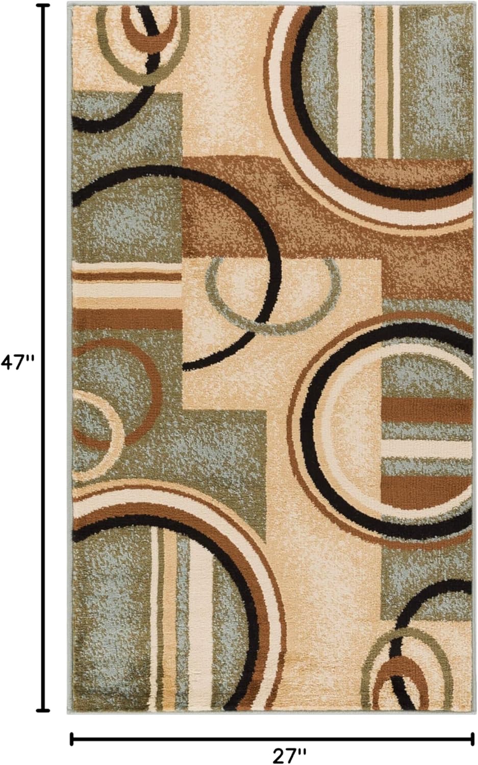 Well Woven Barclay Arcs & Shapes Modern Rug, 2'3" x 3'11", Light Blue