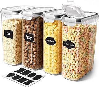 Utopia Kitchen Cereal Containers Storage - Liter Airtight Food Storage Containers & Cereal Dispenser For Pantry Organizati...