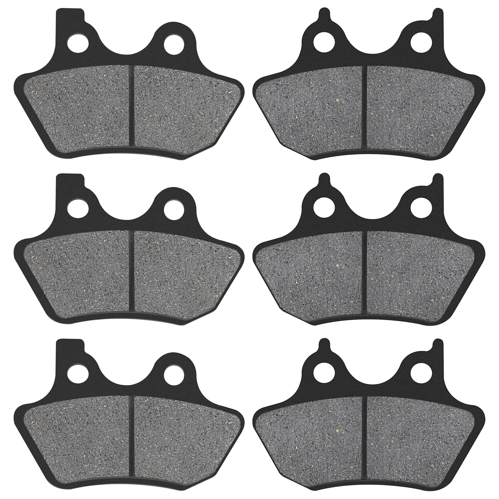 AHL Front &amp; Rear Brake Pads Set for Harley FLHTCU-I Electra Glide Ultra Classic/FLHRCi Road King Classic/Touring FLHT 2000-2007 Dyna FXDLi Dyna Low Rider (Spoke Wheels) 2006 (Semi-metallic)