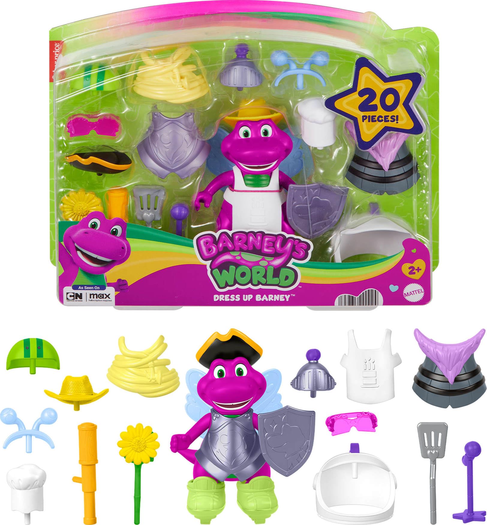 Amazon.com: Barney World Toddler Toys, Dress Up, 1 Figure & 20