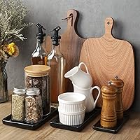 Vista 4 de Gurygo Bandejas de Baño de 8", Bandejas de Cerámica para Tocador de Baño, Bandeja de Cerámica Pequeña, Bandeja de Jabón de Cocina para Encimera