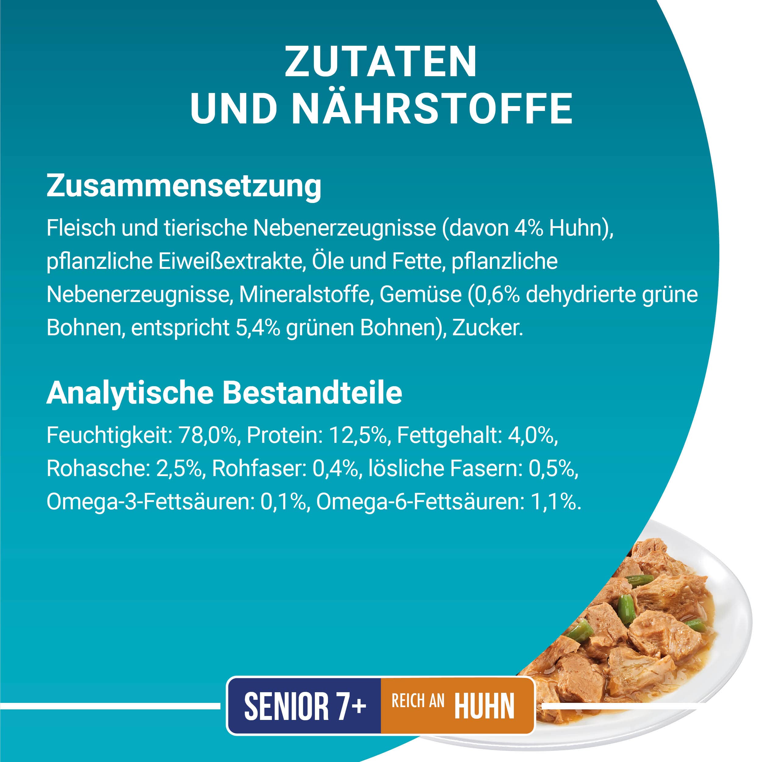 PURINA ONE Senior 7+ Katzenfutter nass, zarte Stückchen in Sauce mit Huhn, 26er Pack (26 x 85g)