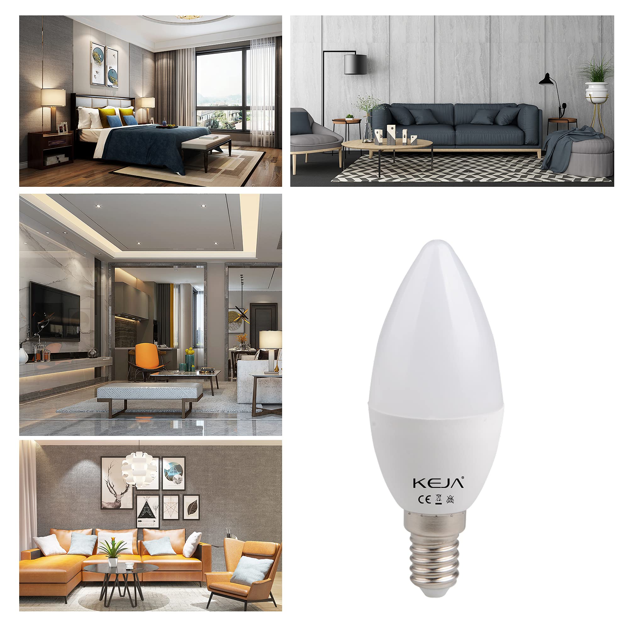 3er Set E14 Dimmbare LED Lampen 5W 470lm 2700K