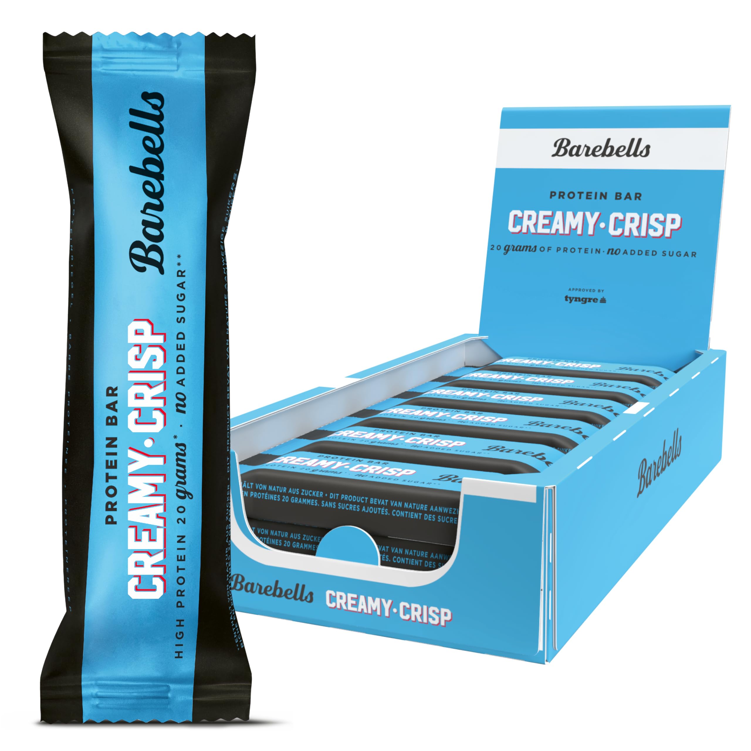 Barebells Barre de protéine 20g proteine, 12x55g chocolat protein bars (Creamy Crisp)