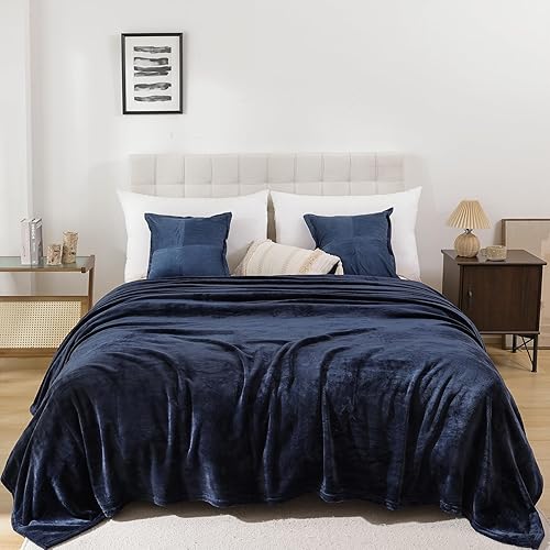Manta ligera y suave tamaño Queen Manta de cama de franela de vellón para cama de tamaño Queen, acogedora manta de felpa mullida de lujo de