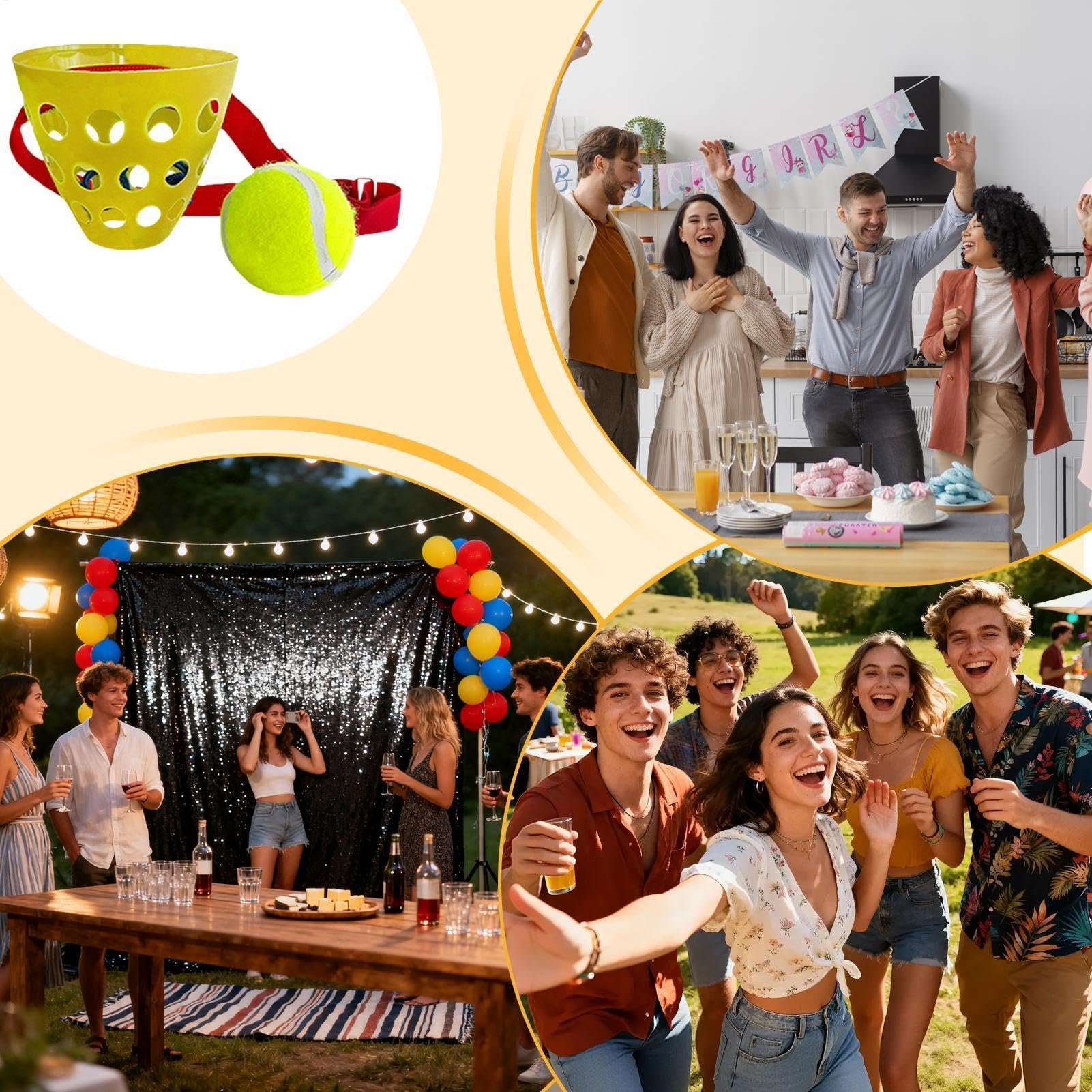 Gioco di palline oscillanti | Attività divertenti da scuotere in famiglia e | Swing Ball Set - per riunioni, matrimoni, spiaggia, giardino, compleanno, parco bambini all'aperto, allenamento pratico