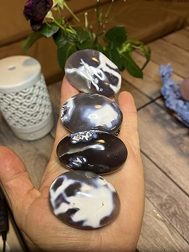 Miniatura 4 de ORCA Jaspe Palmstones Único Piedras de Meditación, Piedras de Preocupación, Cristales Curativos, Herramientas Reiki, Patrones Únicos, Alta Calidad