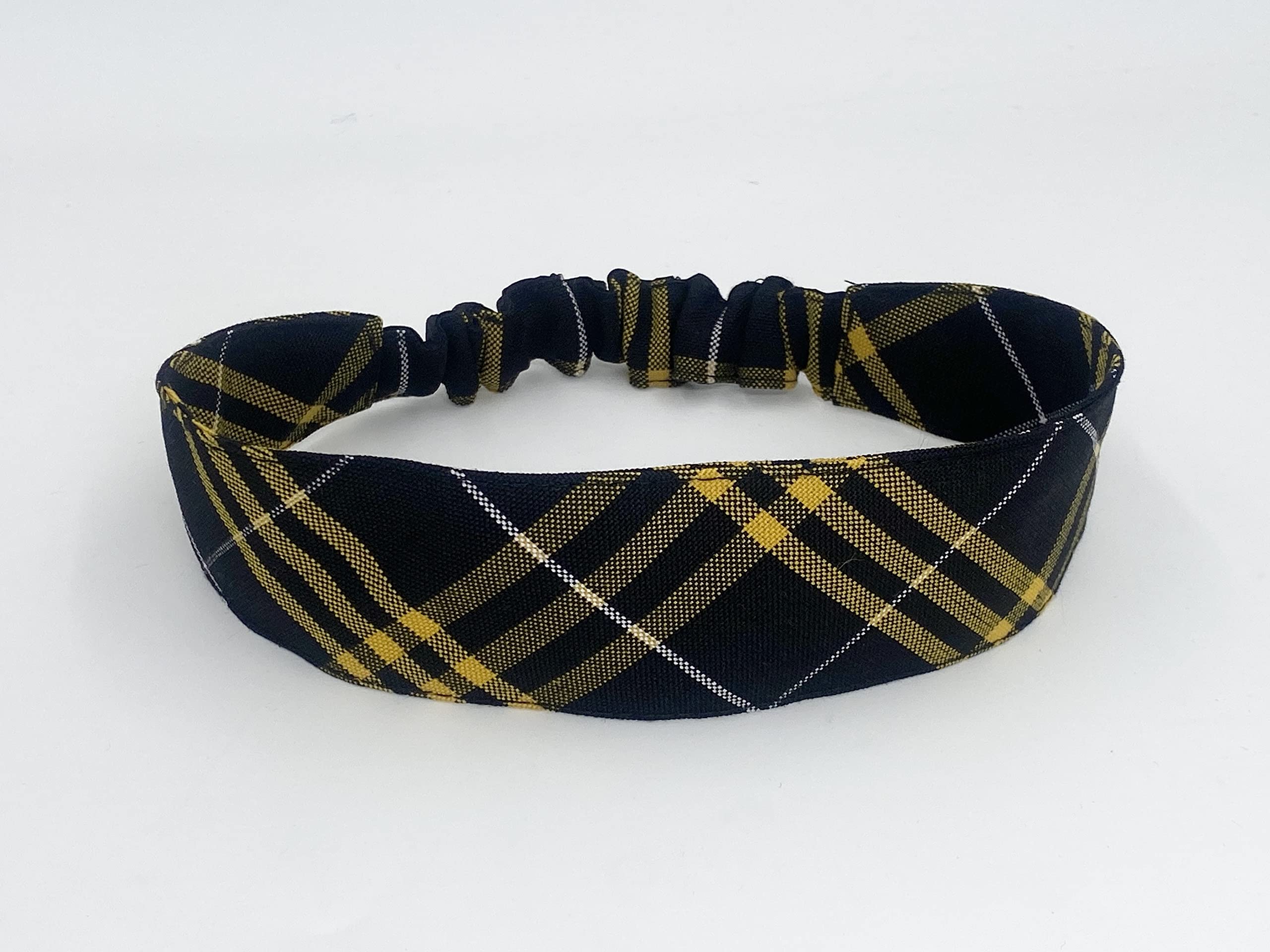 Back to School Elastic Soft Headband in School Uniform Plaids (Plaid 2V)