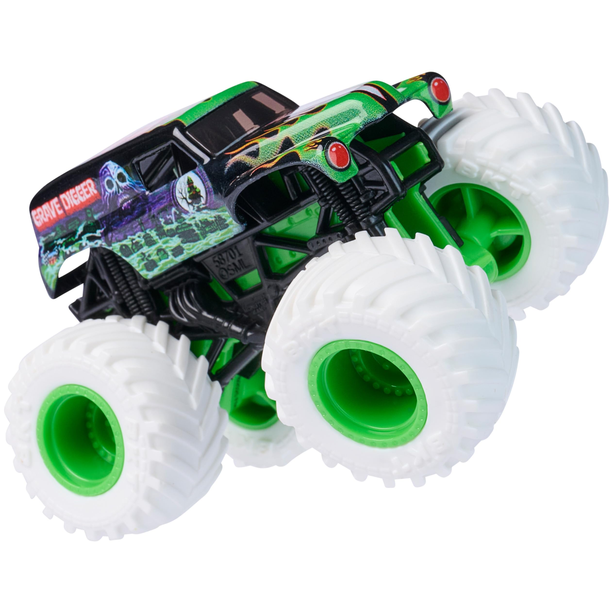 Monster Jam Veicolo pressofuso Monster Truck scavatrice per tombe, scala 1