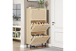 Sweiko Family-Friendly 3 Flip Drawer Shoe Cabinet