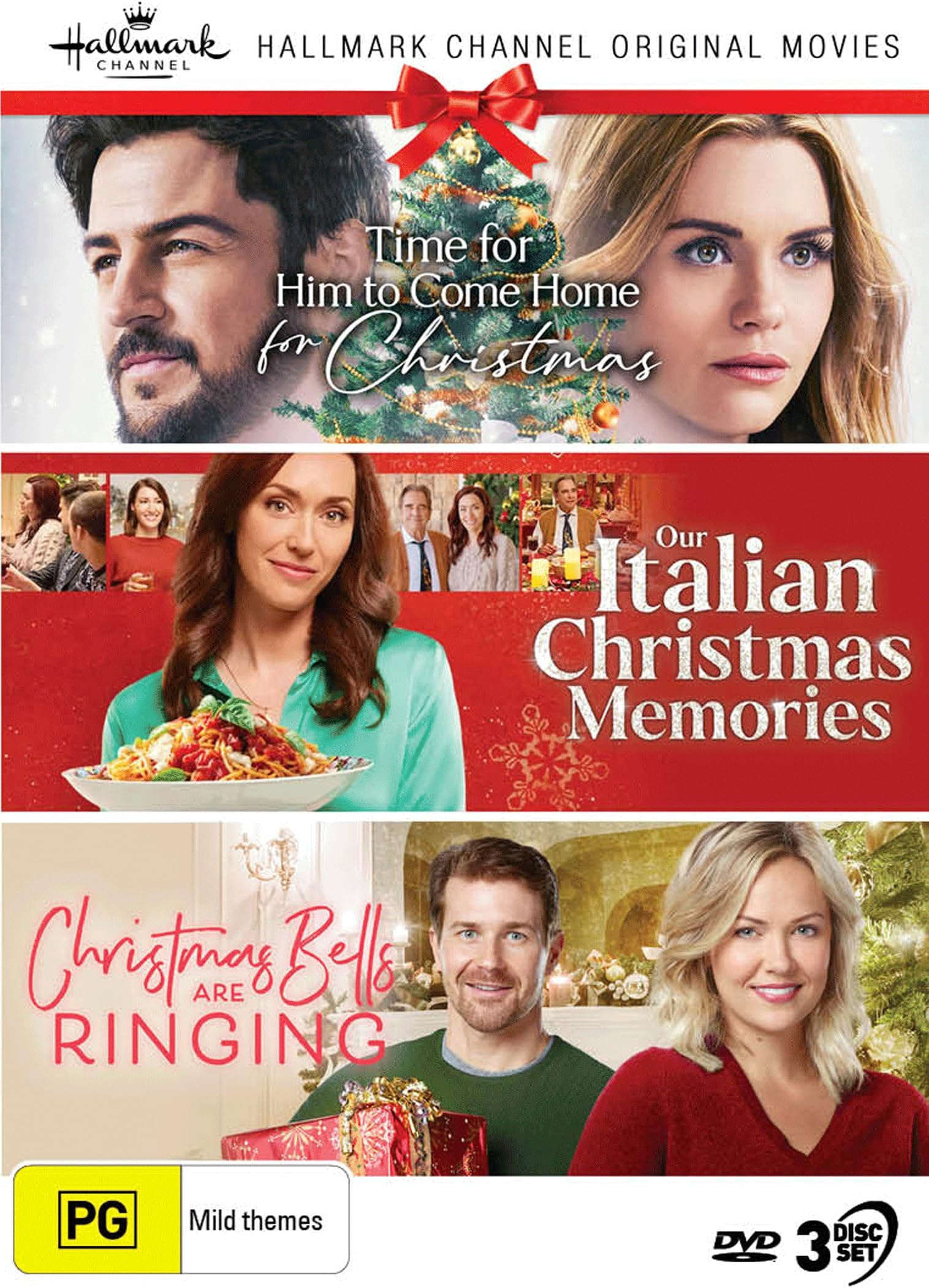 Hallmark Christmas 3 Film Collection (Time For Him To Come Home For Christmas/Our Italian Christmas Memories/Christmas Bells Are Ringing)