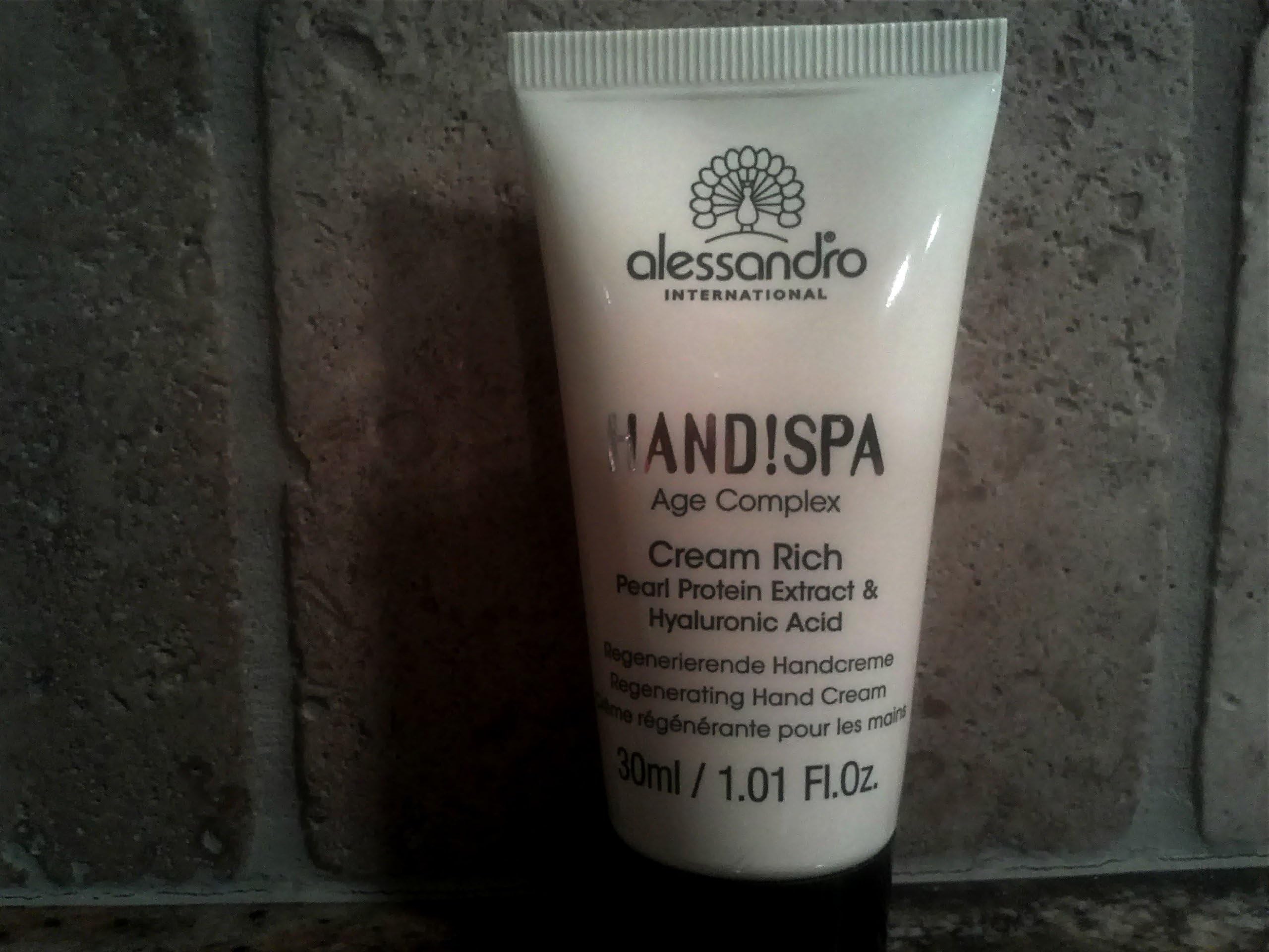 Alessandro International Hand!spa Age Complex Cream Rich 1.01oz/30ml