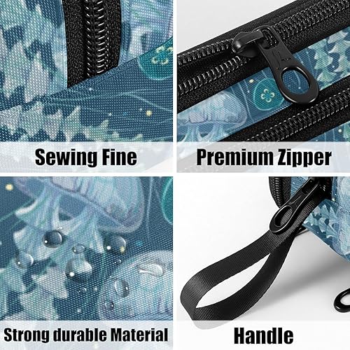 Miniatura 5 de Fustylead Estuche transparente de gran capacidad para lápices, bolsa de maquillaje multiusos, bolsa organizadora de almacenamiento para oficina,