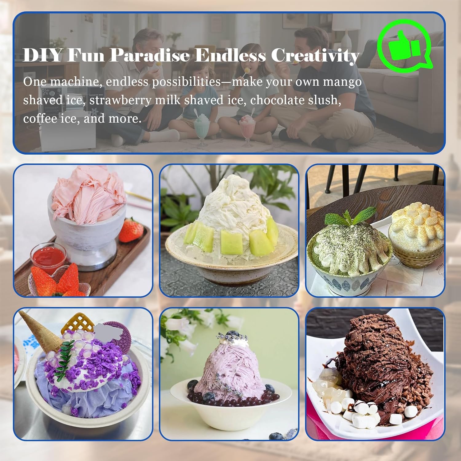 Automatic Electric Ice Shaved Machine, Snowflake Ice Shaver, 176lbs/day Snowflake Ice Machine, Air Cooling for Home, Parties, Food Truck, Restaurant, Milktea Shops