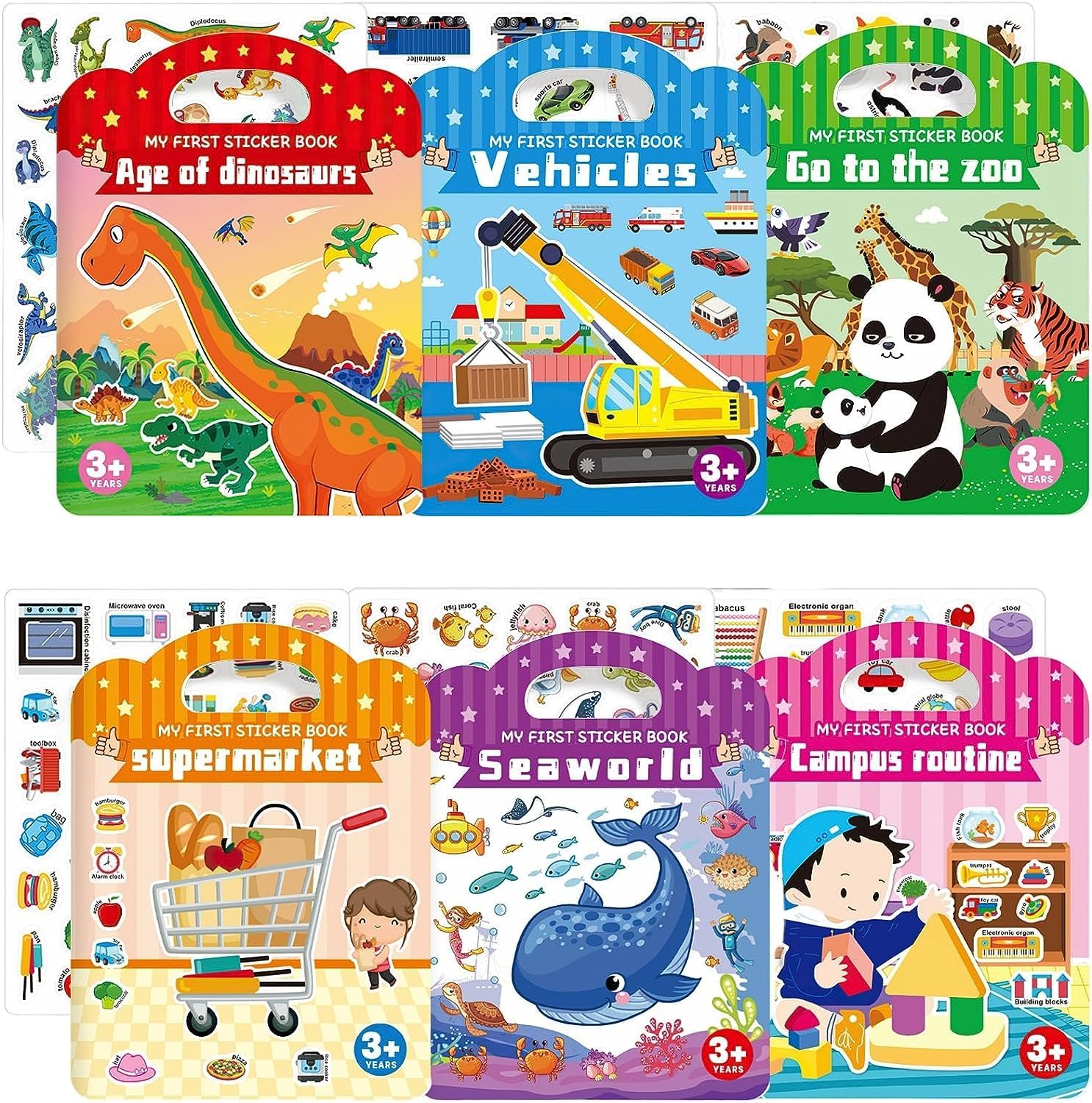 Reusable Jelly Sticker Book for Kids, Portable Busy Book