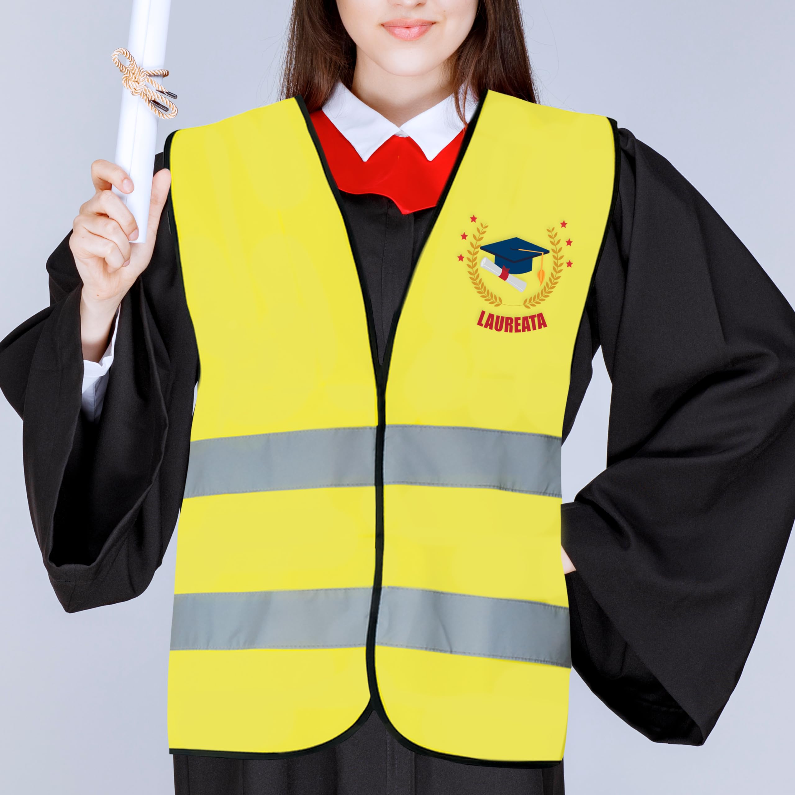 Gilet Laureata Divertente – Idea Regalo Laurea Donna Originale – Regali Travestimento Gadget Scherzi per la Laurea Ragazza Originali