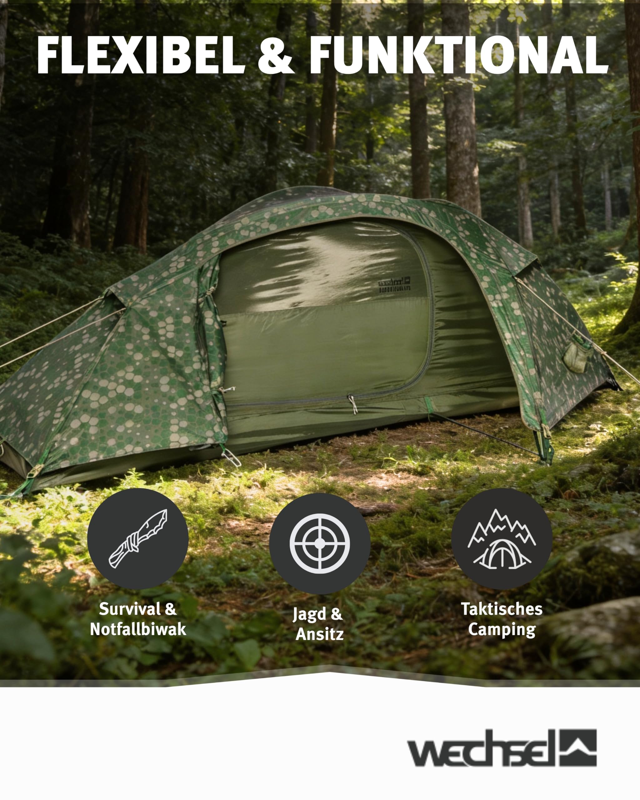 Wechsel Trekkingzelt Pathfinder Elements I Geodätzelt für 1 Person I sturmstabiles Kuppelzelt I kompakt & transportabel I ideales Outdoor-Zelt für Camping, Wandern, Trekking & Naturfotografie
