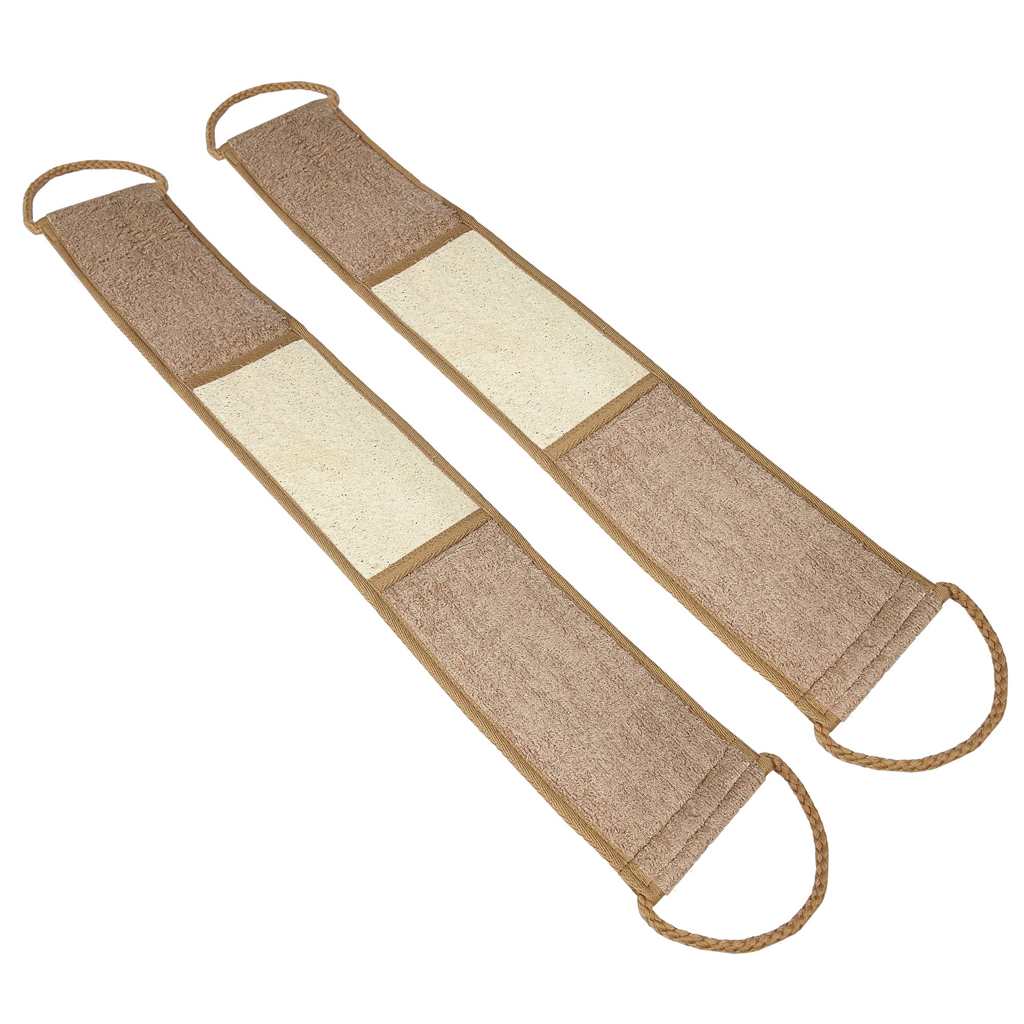 Eurow Beauty Cleaning and Cleansing Exfoliating Bamboo Back Scrubber, 2 Pack