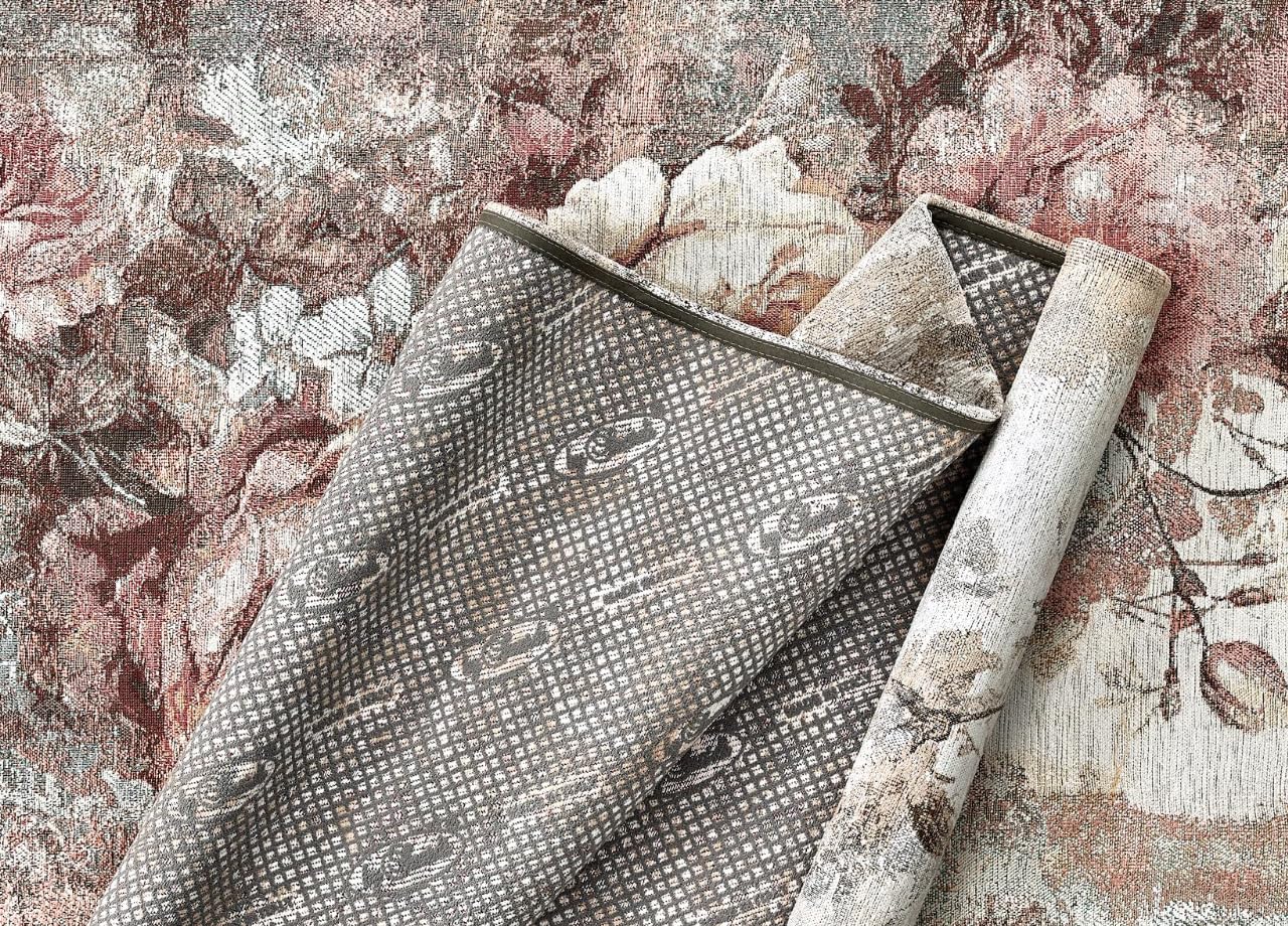 BIANCHERIAWEB Tappeto Arredo Salotto Antiscivolo Scendiletto Camera Dis. Rose By Suardi 85x150 Cipria