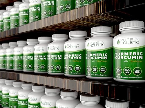 Miniatura 6 de Cápsulas de Cúrcuma con extracto de pimienta negra BioPerine, ayuda a la absorción; sin esto no funcionará. 120 cápsulas veganas, 0.018 oz,