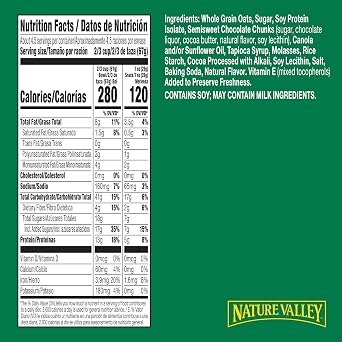 Nature Valley Oats & Dark Chocolate Protein Granola, 11 oz | 13g Protein & 30g Whole Grain per Serving, Good Source of Fiber, No Artificial Flavors or Colors