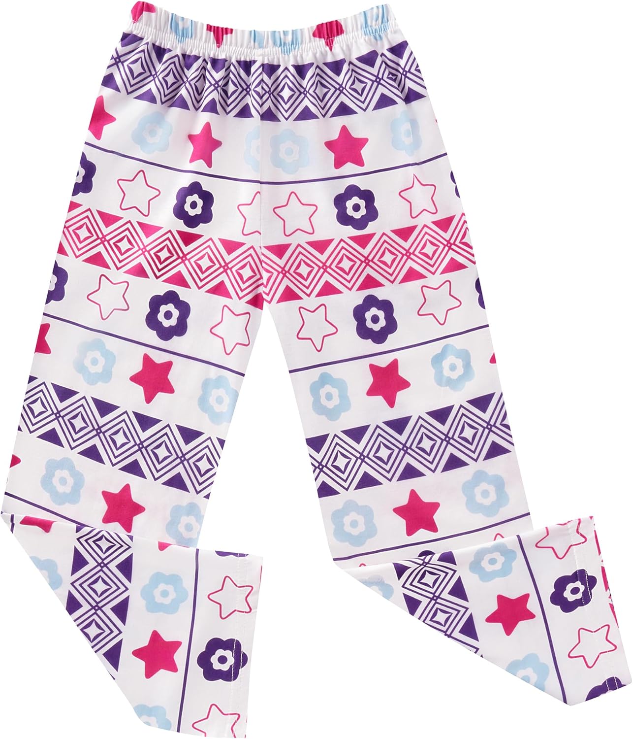 Ekouaer Girls Soft Pajamas Pants Cute Print Pattern PJ Bottoms Comfortable Lounge Long Pants with 2 Pockets - Image 3