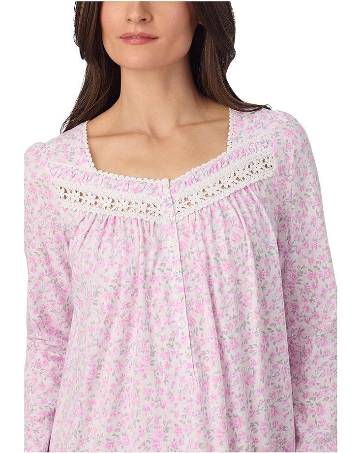 Eileen West Cotton Knit Long Sleeve Long Nightgown - #3 of 3