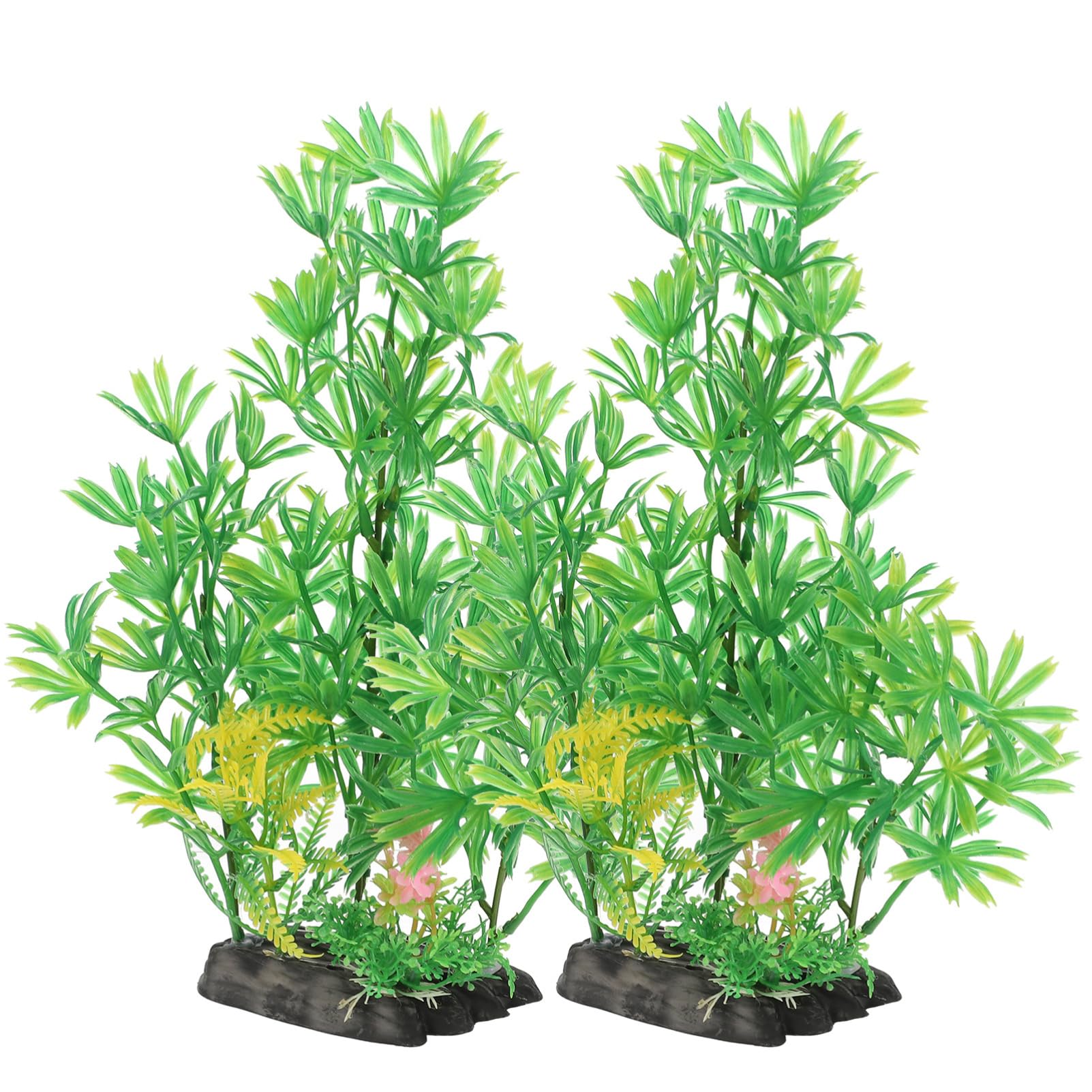 Happyyami 3 Juegos Paisajismo del Acuario Accesorios para Acuarios De Plantas Acuaticas De Agua Dulce Decoración Plantas De Artificiales El Plastico 2 Piezas * 3