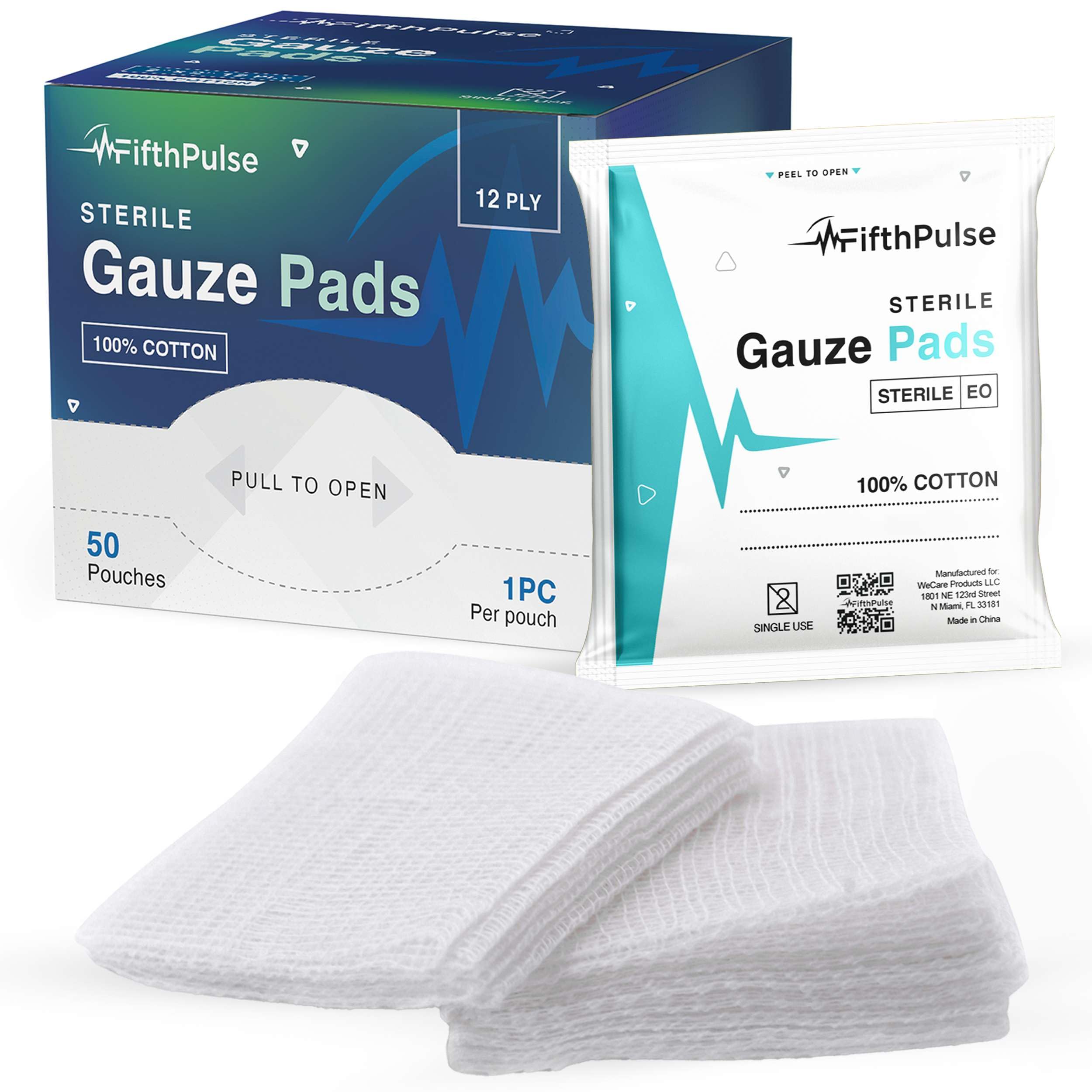 Amazon.com: 4x4 Gauze Pads, Sterile, and Individually Wrapped - 50