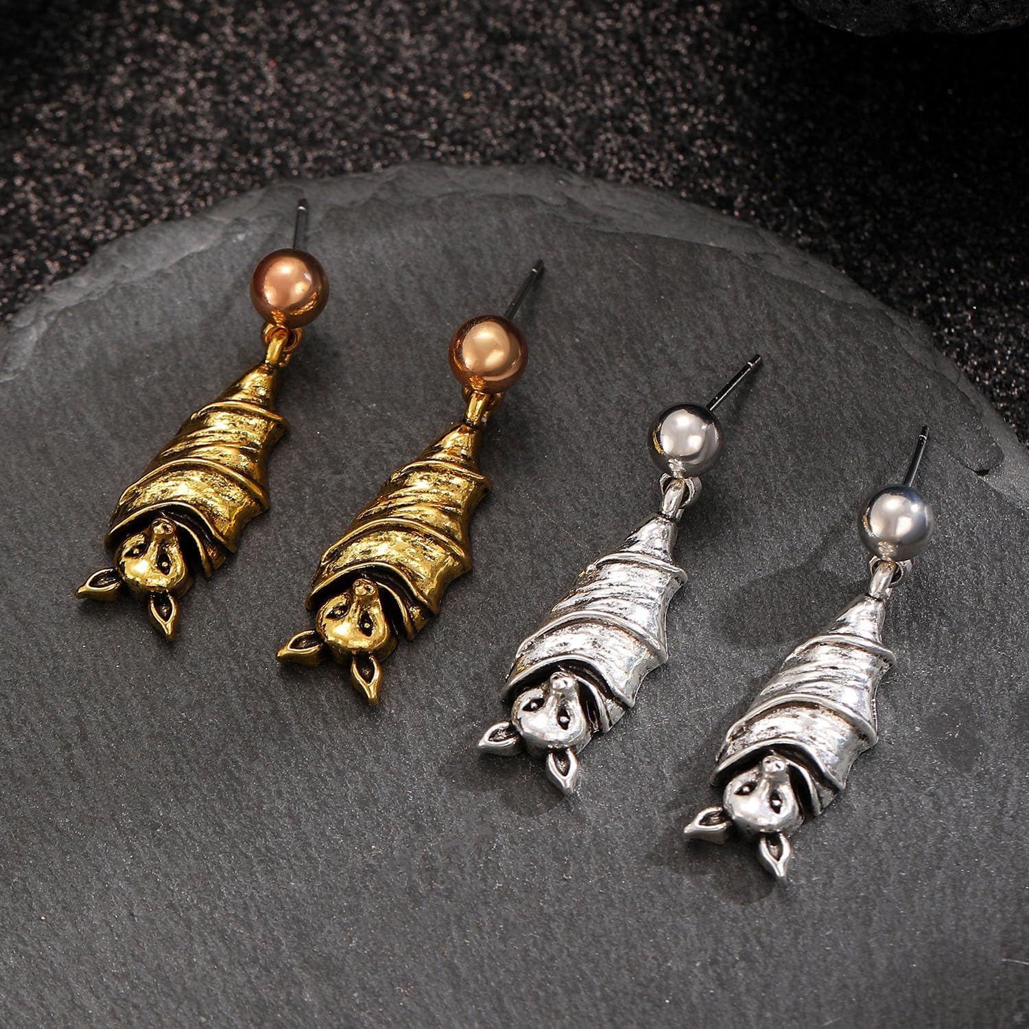 Gothic Bat Earrings for Women Vintage Vampire Bat Dangle Earrings Jewelry for Women Halloween Holiday Costume Accessories Interesting Animals Drop Earring Studs - Image 5
