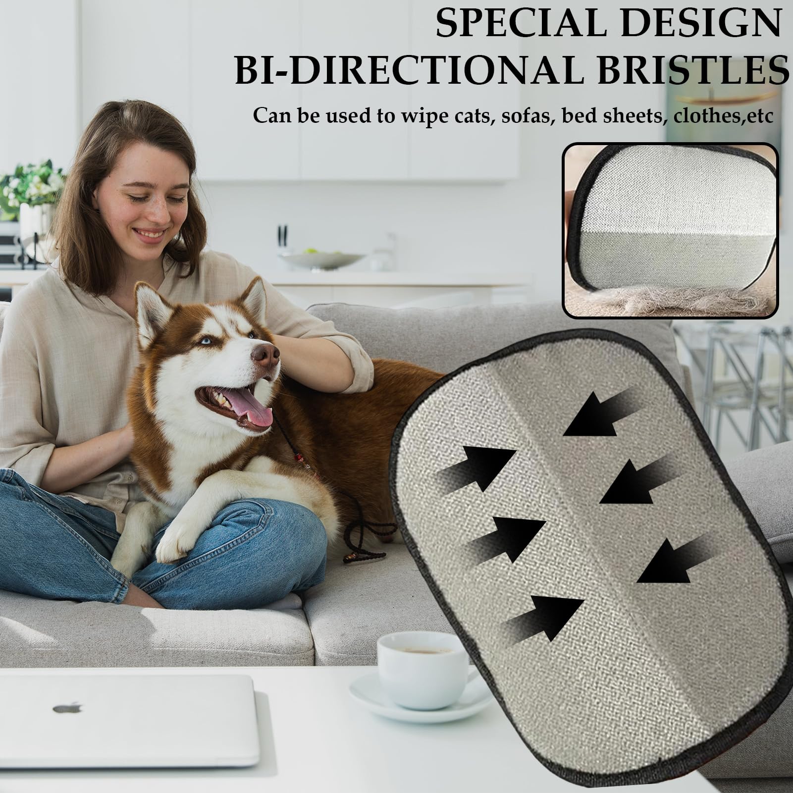 AMFUN Gant Toilettage Chien, Gants De Nettoyage Pour Chien, Gants