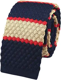 Gravatas de malha para homens, vintage, negócios, inteligente, casual, 5 cm, listradas, listradas, gravata listrada - vários padrões