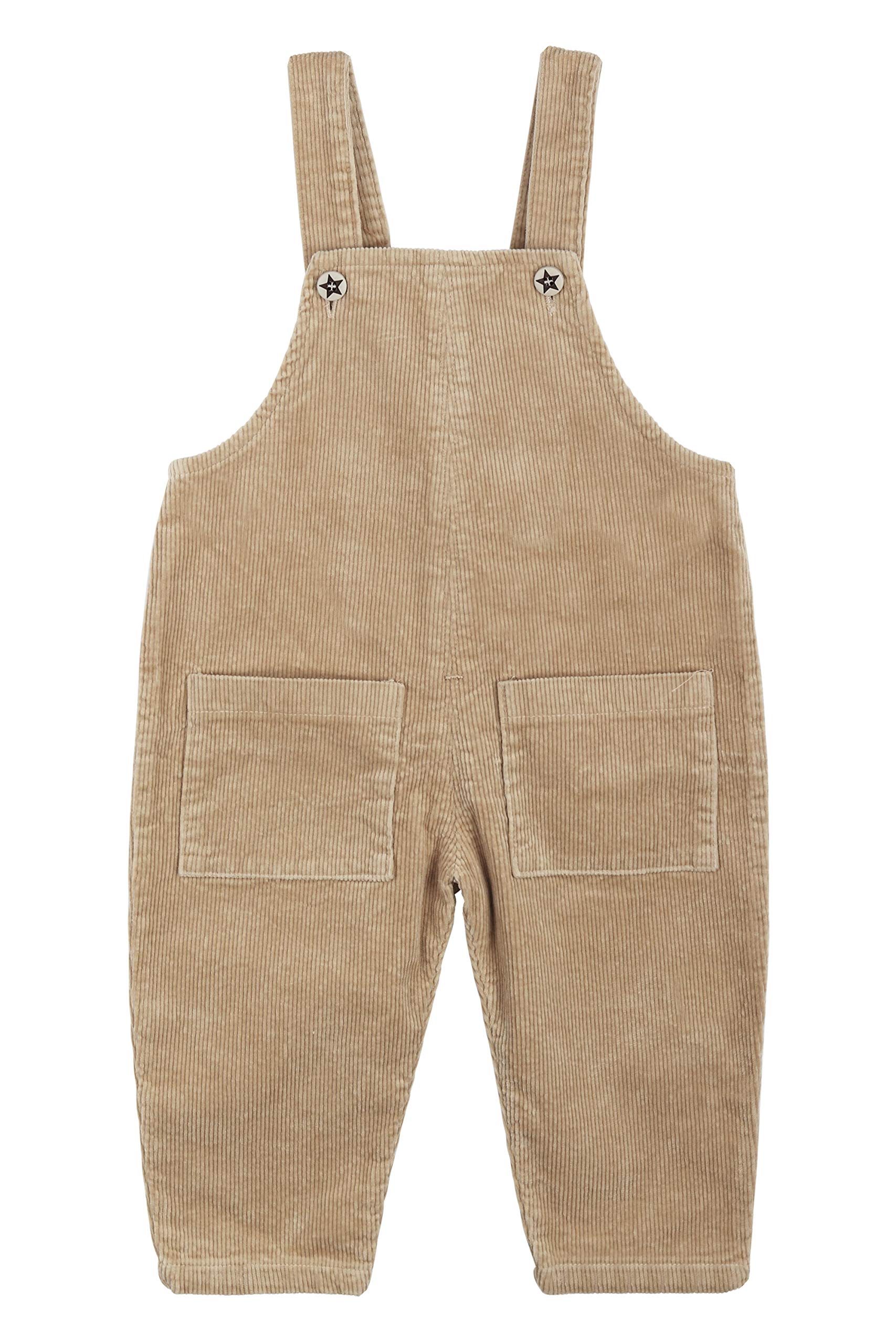 Salopette en Velours Côtelé pour Bébé Tout-Petit Enfants Garçon et Fille avec Bretelles pour Bébé Tout-Petit Enfants 1-4 ans Style Vintage Rétro - Taille 80/86/92/98/104/110