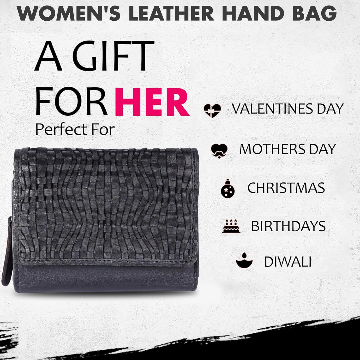 Leather Crossbody bag & Wallets for Women, Small Wallet for Ladies Zipper Coin Purse