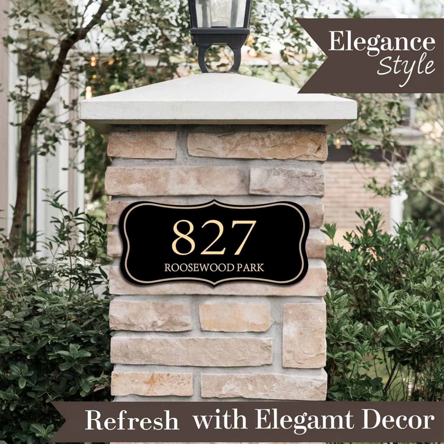 Personalized House Address Sign for Wall, Custom Metal House Numbers, Home Address Plaque, Handmade Mailbox Plaque