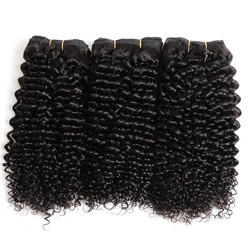 Miniatura 7 de Luxnovolex - Extensiones de cabello humano brasileño ondulado con cierre, calidad 10A, 100% sin procesar, virgen, rizado y ondulado cosido, cabello