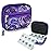 Serfeymi Weekly Travel Pill Organizer Pill Case for Purse with Removable 7 Day Pill Box, Fashionable Travel Medicine Organizer Pill Container for Medicine, Vitamin, Supplement - Purple 01 + Pill Box