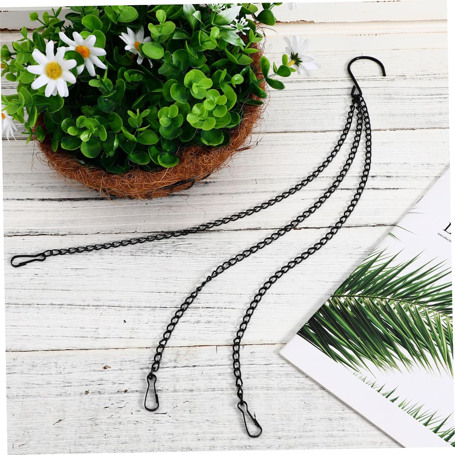 balacoo 25pcs Planter Pot Hangers Flower Pot Chains Outdoor Garden Decor Heavy Duty Hooks Iron