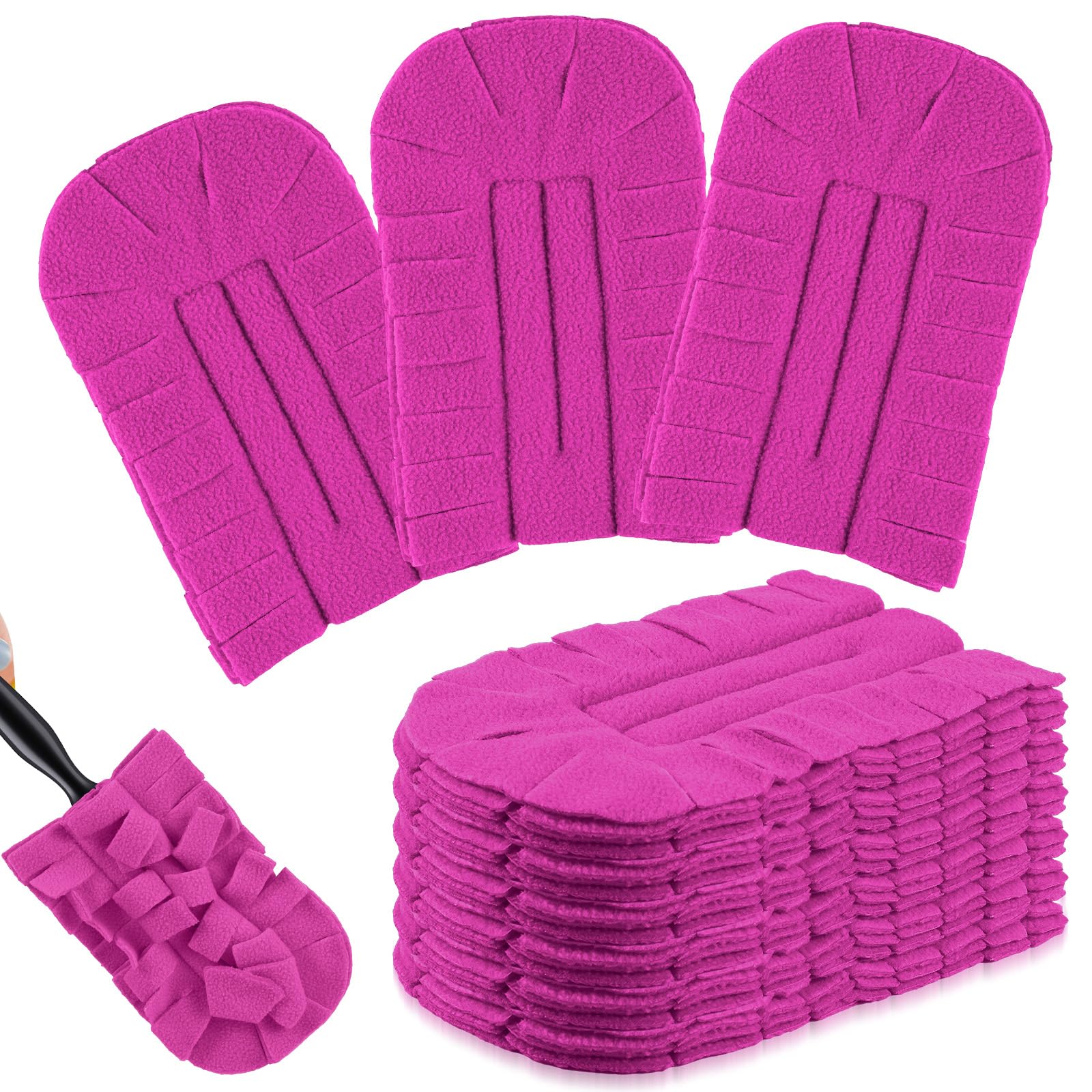 6 Pcs Reusable Duster Refills Washable Pads, Peach Red
