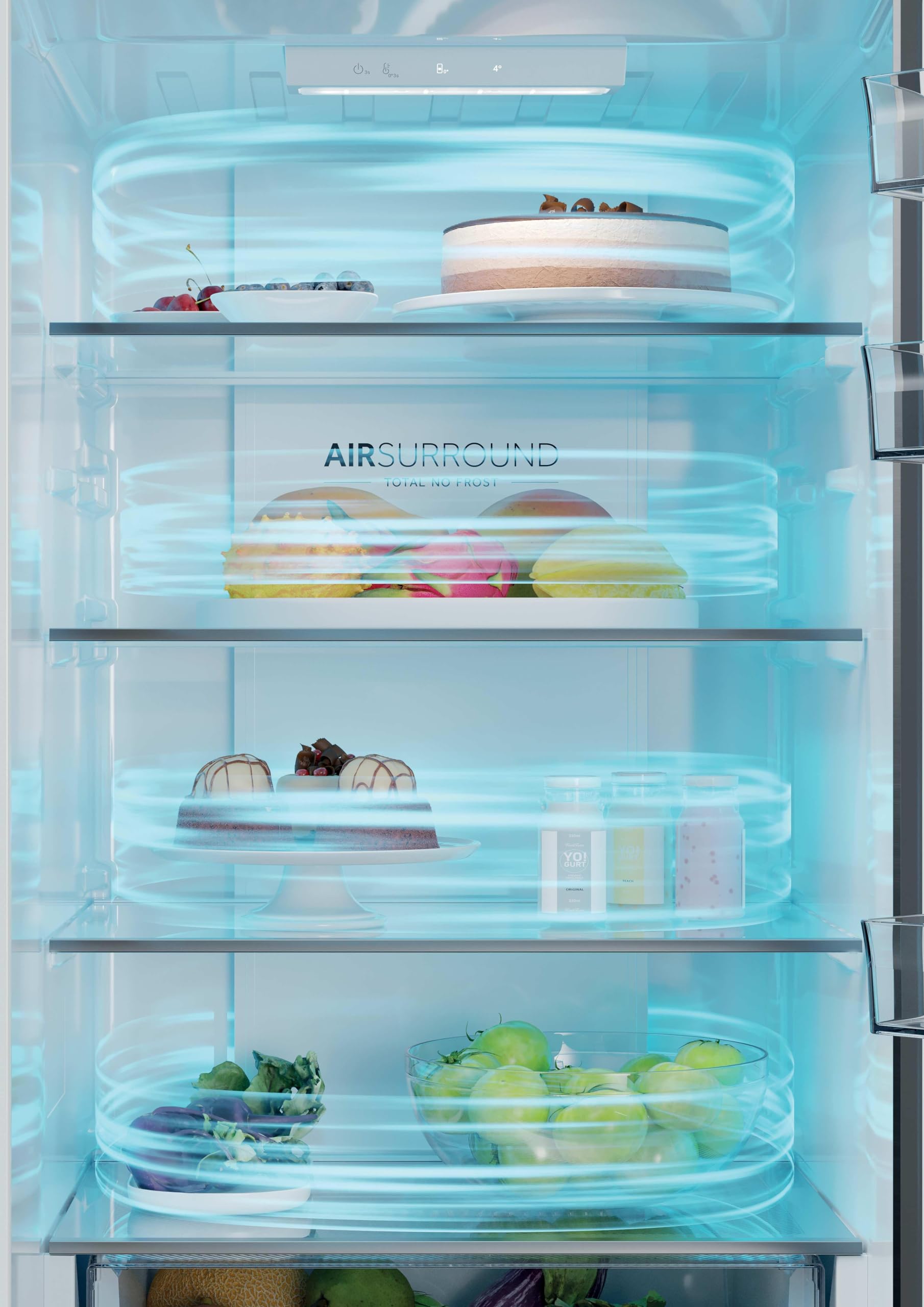 Haier 2D 60 Series 1 PRO HDPR1620ANPK - Frigorífico Combi, 409L, Circular AirFlow, Motor Inverter, Cajón 0º Fresh Zone, Total No Frost, Air Surround, Ancho 60cm, Alto 2,05m, Iluminación LED, Inox