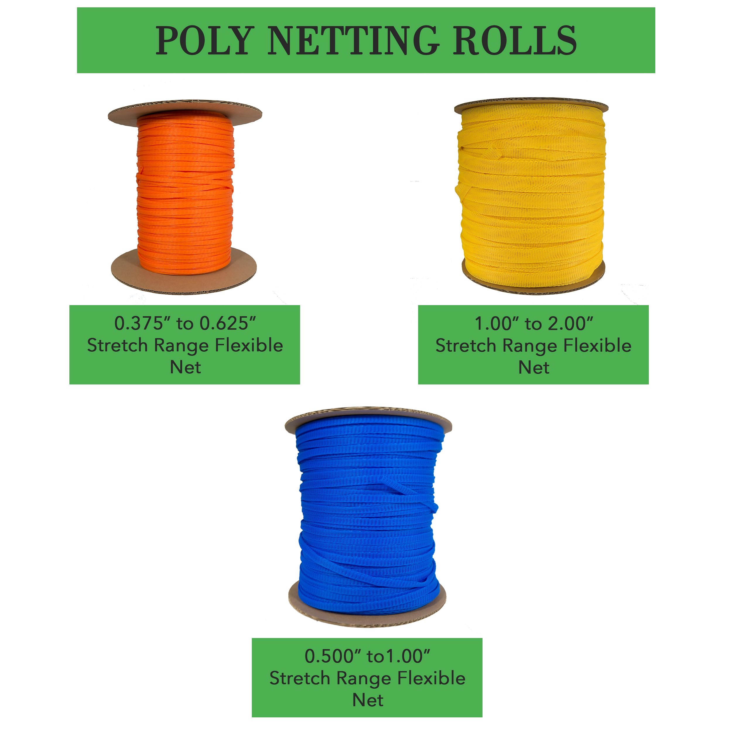 Polyweb Netting Caplugs Sleeve Web Netting, Blue, Low Density Polyethylene SW-200-66