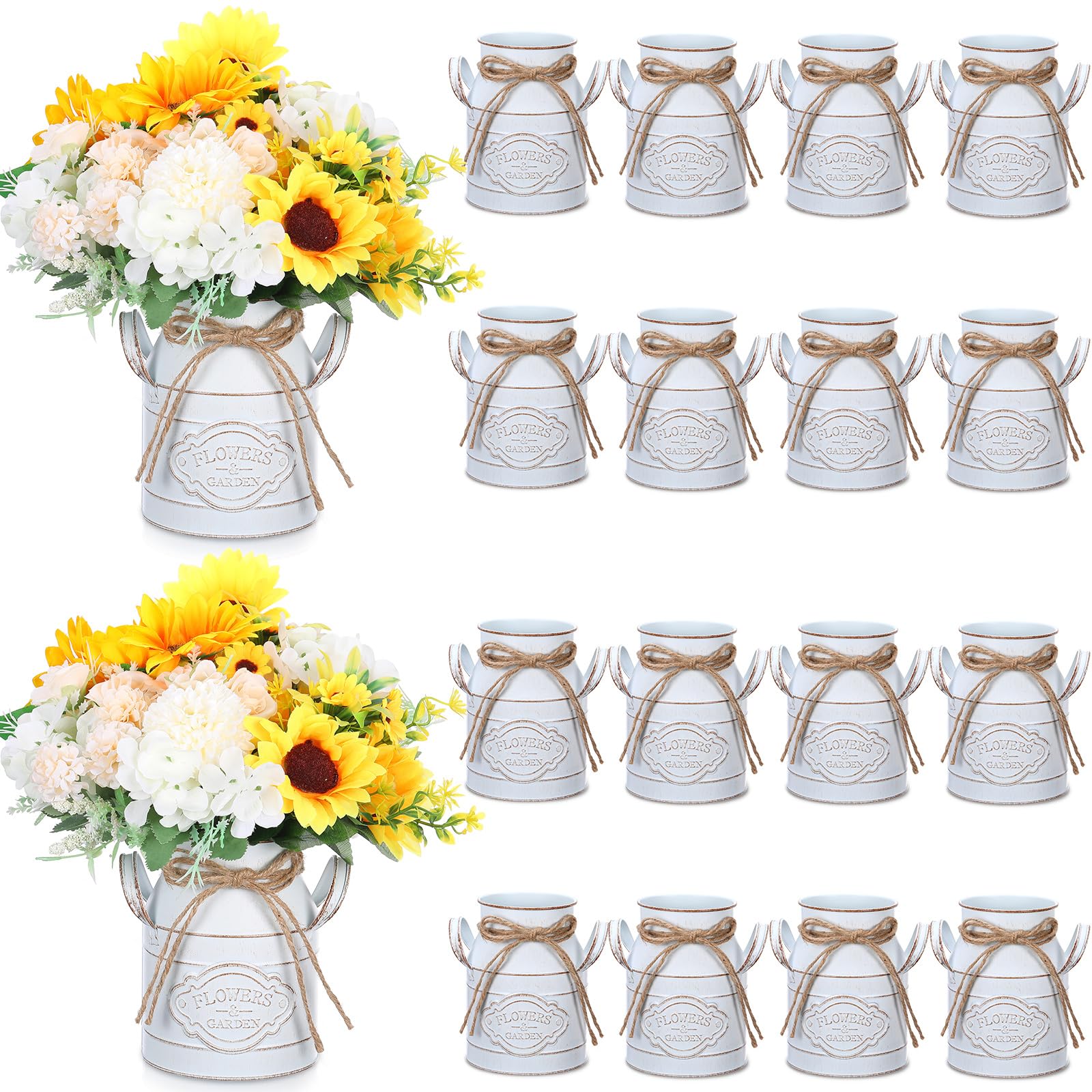 Amazon.com: Roshtia 16 Pcs 6 Inch Metal Milk Can Jug Bulk Vintage