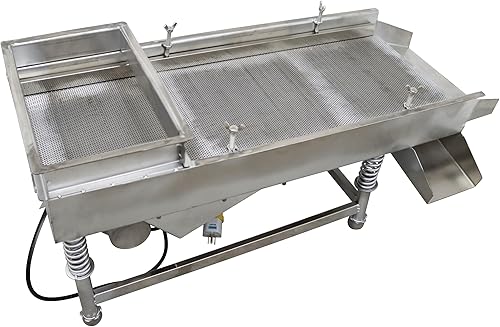 Miniatura 7 de TECHTONGDA Tamiz vibratorio recto de tamiz lineal eléctrico de acero inoxidable de una capa de un motor de 0.236in 220 V