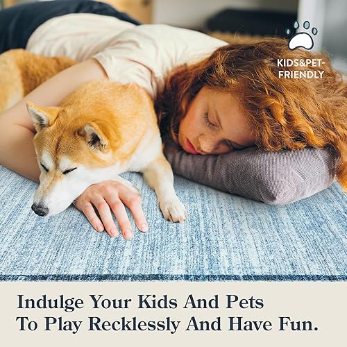 Vista 70 de Lahome Alfombra moderna abstracta para pasillo, lavable, color verde azulado, de 2 x 6 pulgadas, antideslizante, alfombra de pasillo suave, alfombra