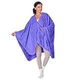 Catalopnia Womens Wearable Poncho Blanket, Fleece Blanket Cape with Pockets, Soft Warm Shawl, Gifts For Women