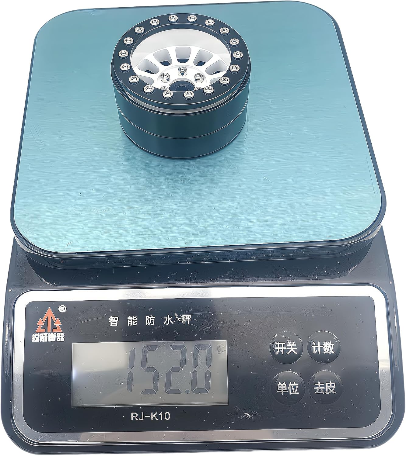 1.9 Beadlock Wheels Rims -152g Super Heavy Duty Deep Dish 32mm Wide for RC 1/10 Crawler TRX4 SCX10 Gen8 Upgrades SCX10 Remote Control Car Upgrades Accessories (White & Black)