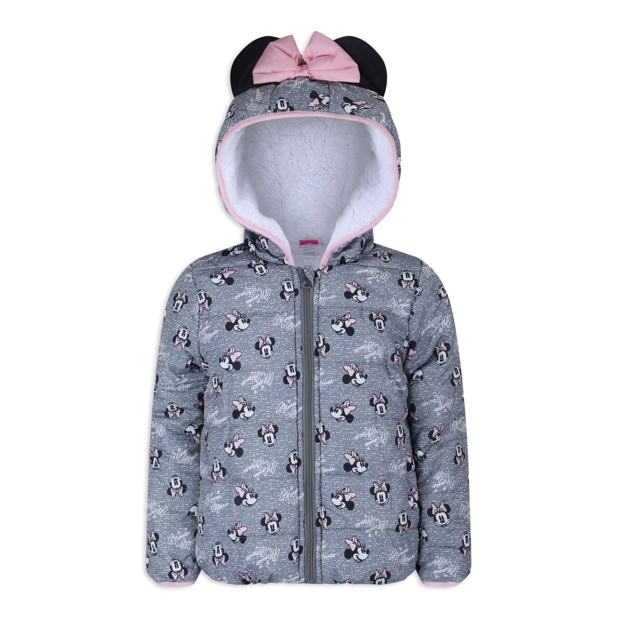 Minnie Mouse Little Girls Puffer Jacket Disney Minnie Mouse